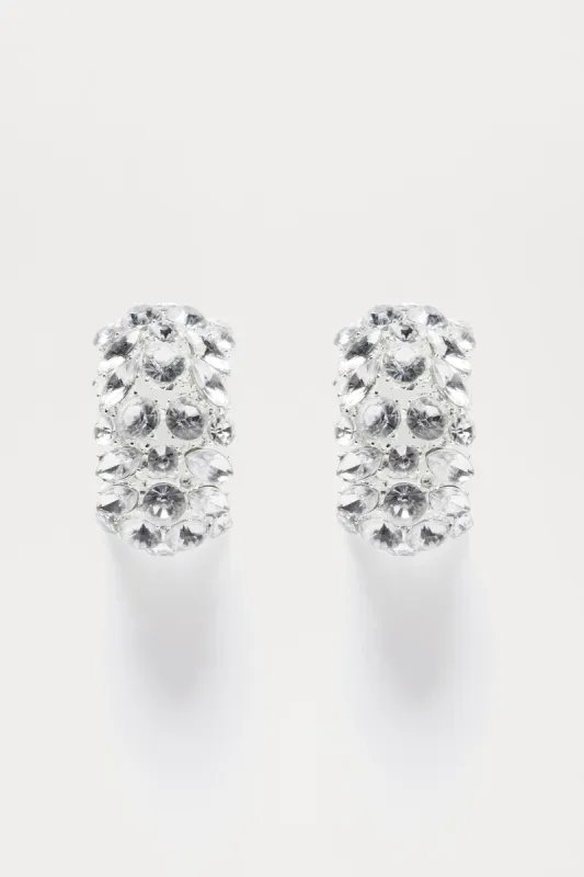 Bright Future Hoop Earrings - Silver sold by Fashion Nova