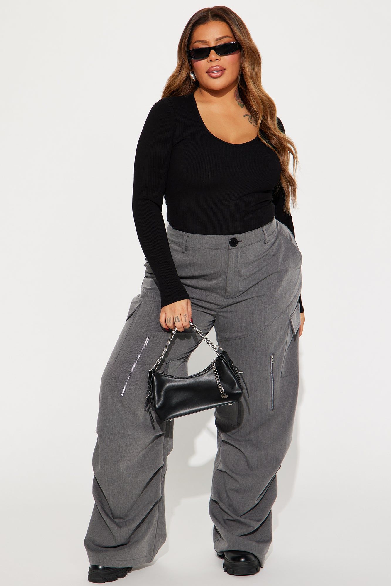 Office to Street Cargo Trouser - Charcoal sold by Fashion Nova product image thumbnail 4