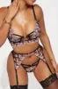 Flower Bed Lace 3 Piece Set - Black/Pink sold by Fashion Nova