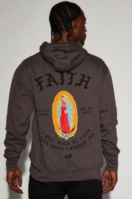 Walk By Faith Hoodie - Grey sold by Fashion Nova