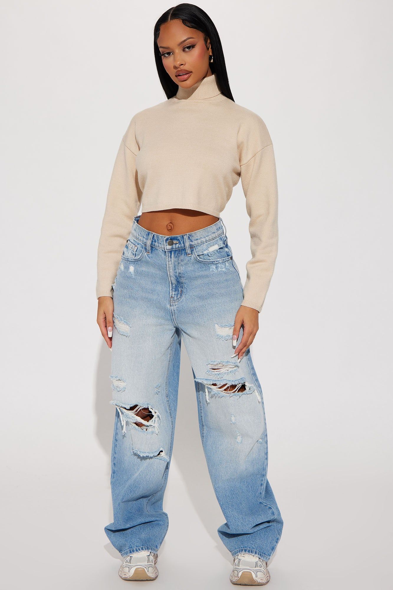 On Trend 90's Baggy Jeans - Light Wash sold by Fashion Nova