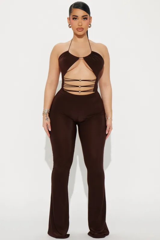 Sassy Mood Pant Set - Brown sold by Fashion Nova