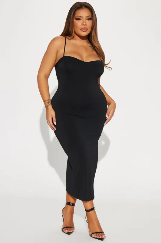 Diana Cami Midi Dress 11- Black sold by Fashion Nova