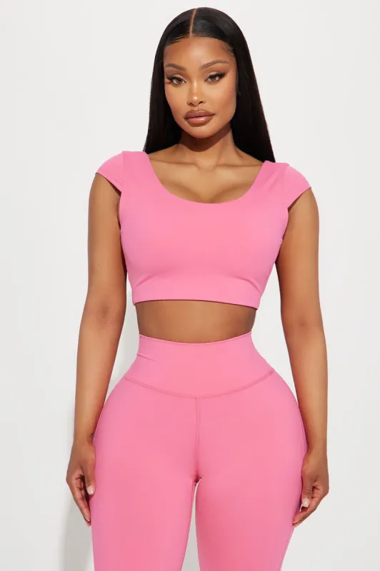Set The Barre Active Top - Pink sold by Fashion Nova