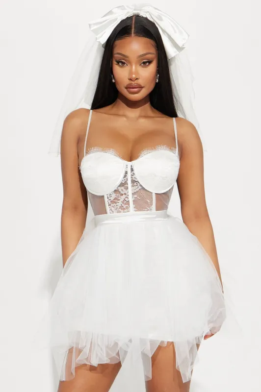 Catarina Tulle Mini Dress Set - White sold by Fashion Nova