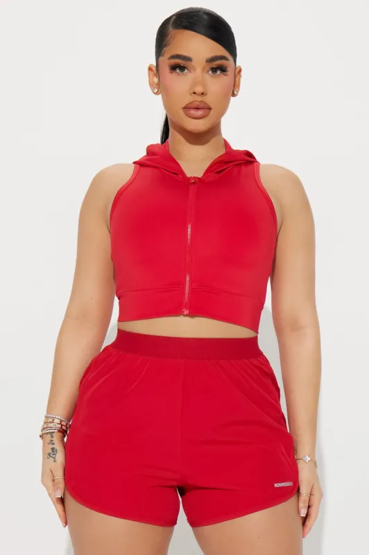 Out Of The Box Elevate Active Top - Red sold by Fashion Nova