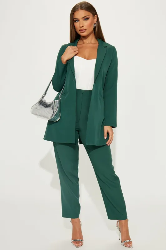 Keep You Guessing Blazer Pant Set - Hunter sold by Fashion Nova