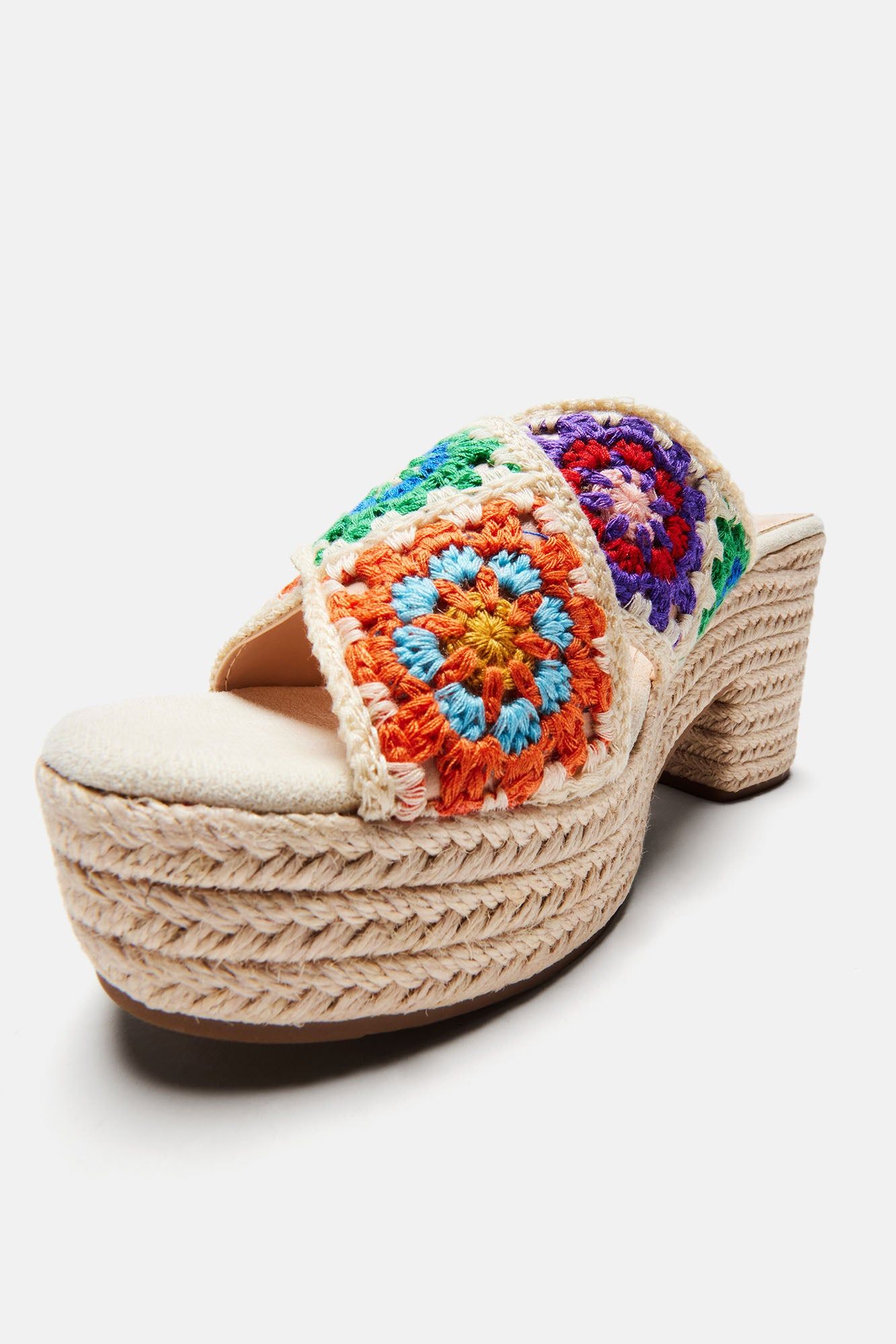 Learn New Tricks Crochet Heeled Sandals - Beige sold by Fashion Nova product image thumbnail 5
