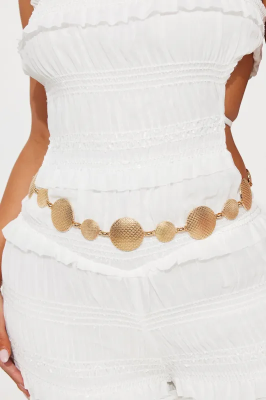 Big and Small Disco Doll Belt - Gold sold by Fashion Nova