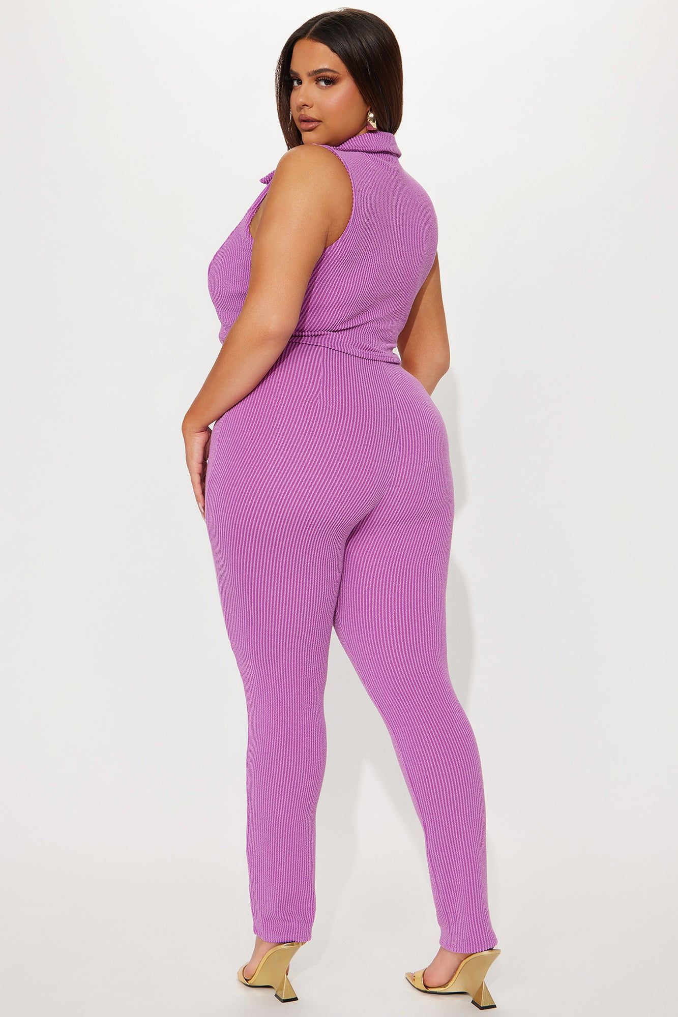 Crazy Lovin Ribbed Legging Set - Magenta sold by Fashion Nova product image thumbnail 3