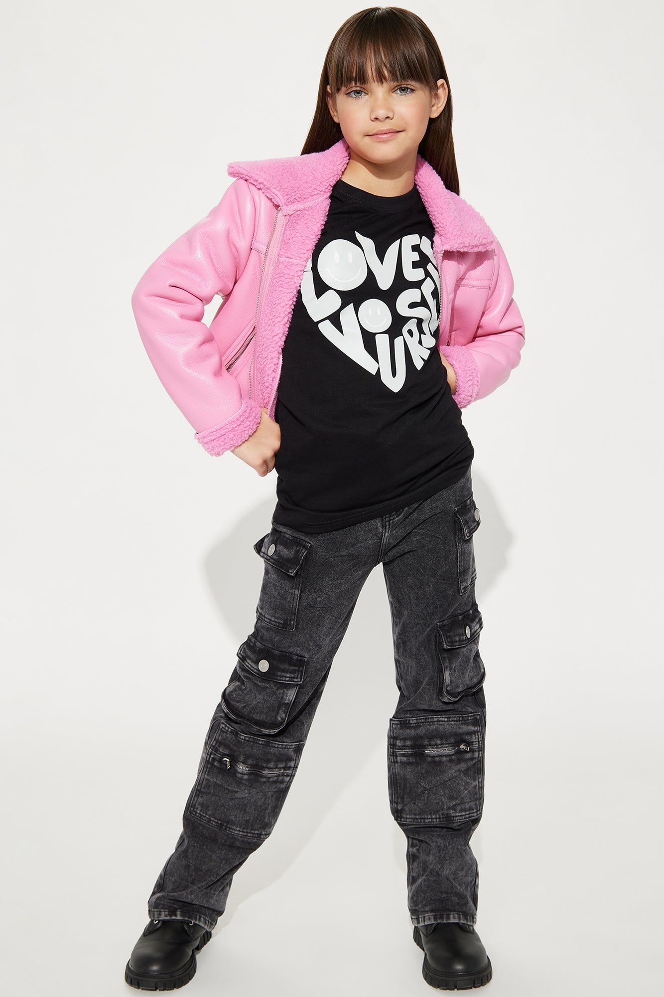 Mini Love Yourself Retro Short Sleeve Tee - Black sold by Fashion Nova product image thumbnail 2