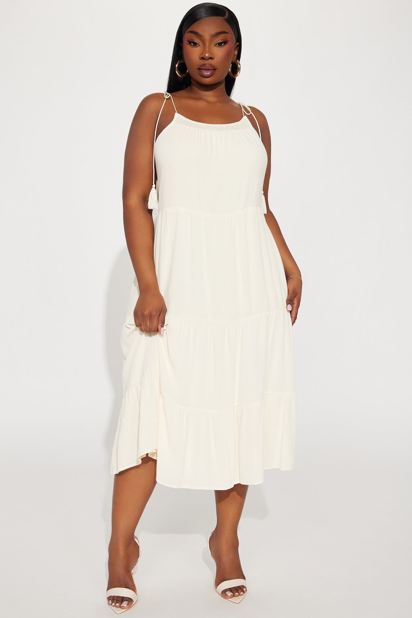 Hailey Midi Dress - Cream sold by Fashion Nova product image thumbnail 4