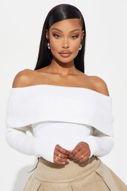 City Chic Off Shoulder Sweater - Ivory sold by Fashion Nova