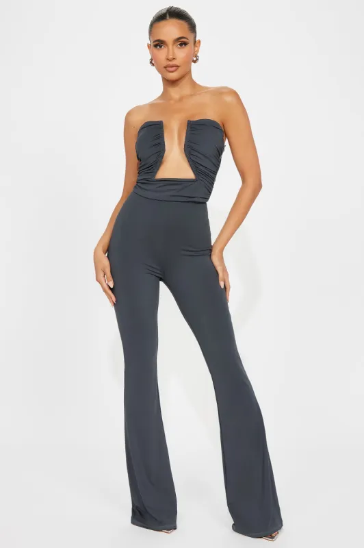 Always Think Of Me Pant Set - Charcoal sold by Fashion Nova