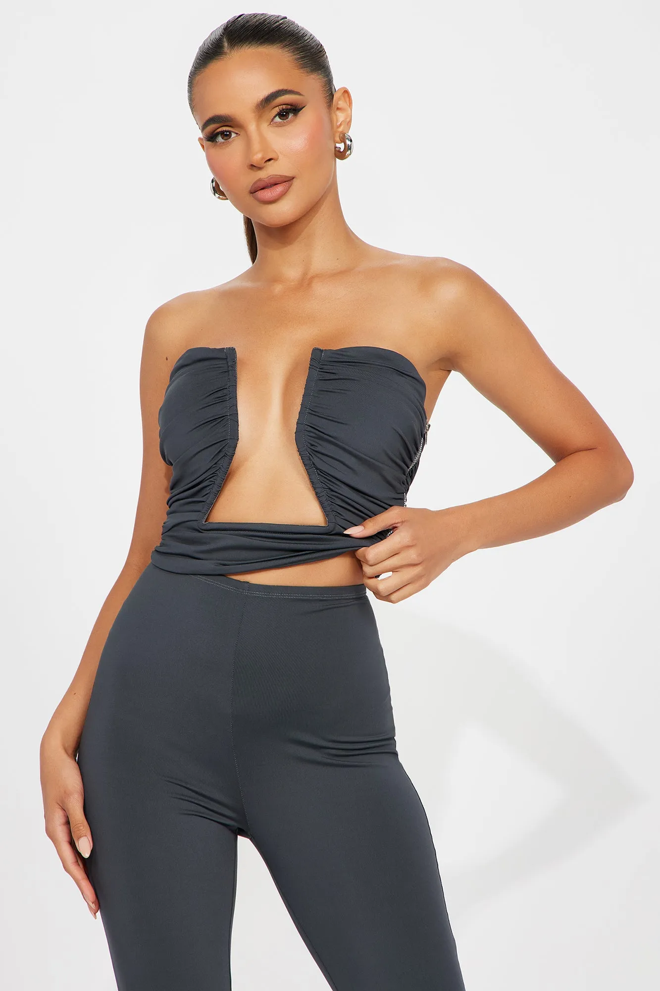 Always Think Of Me Pant Set - Charcoal sold by Fashion Nova product image thumbnail 2