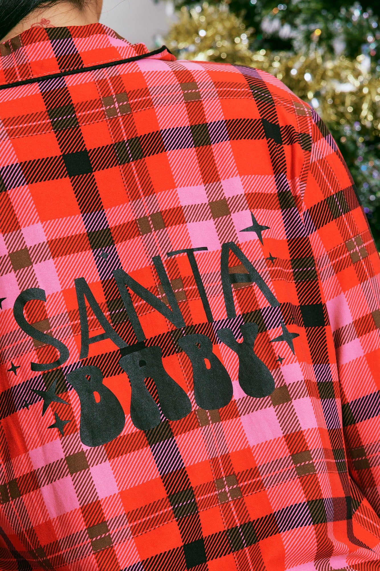 Santa Baby PJ Pant Set - Red/Black sold by Fashion Nova product image thumbnail 5