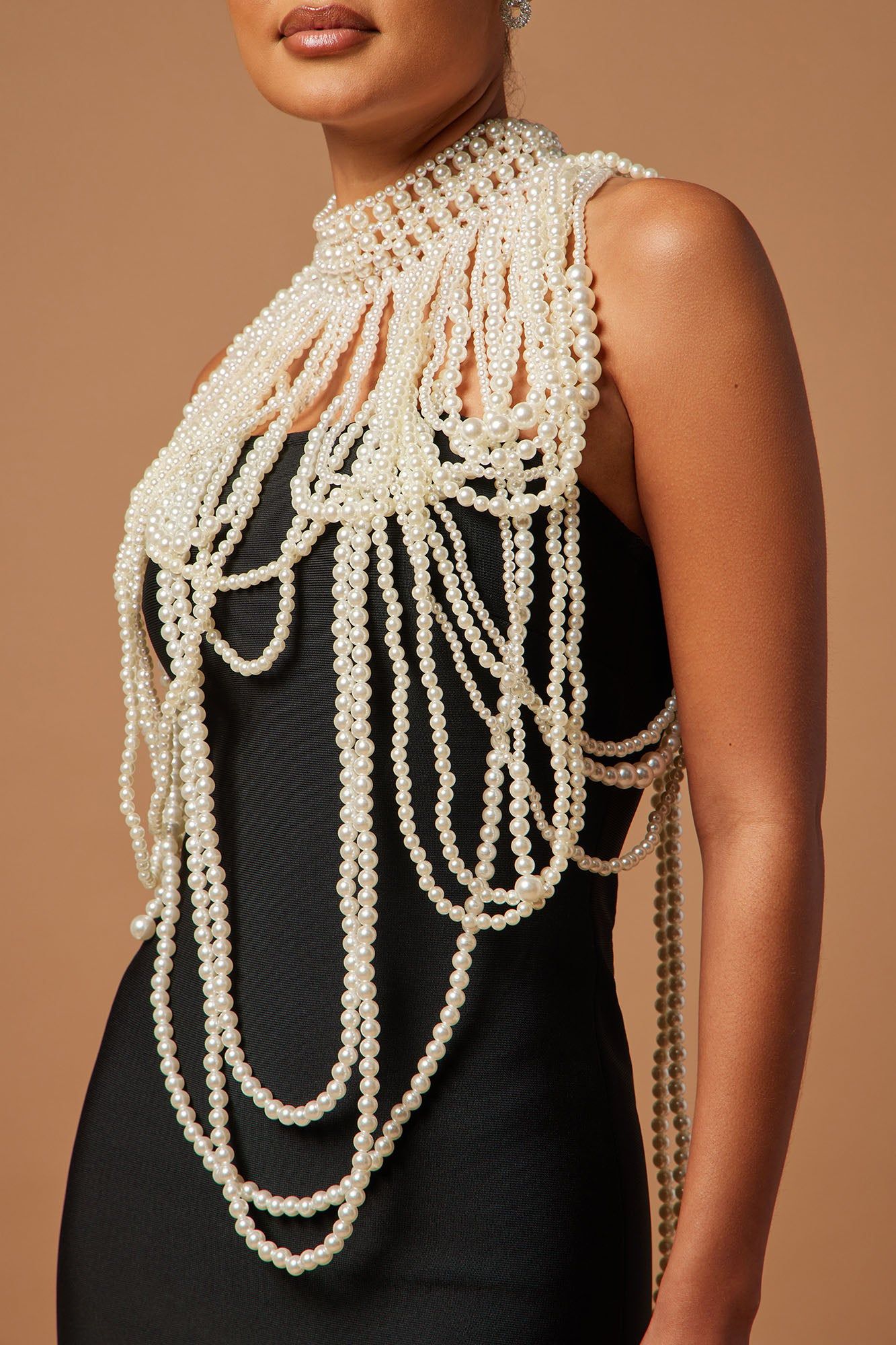 Pamela Pearl Embellished Mini Dress Set - Black/White sold by Fashion Nova product image thumbnail 3