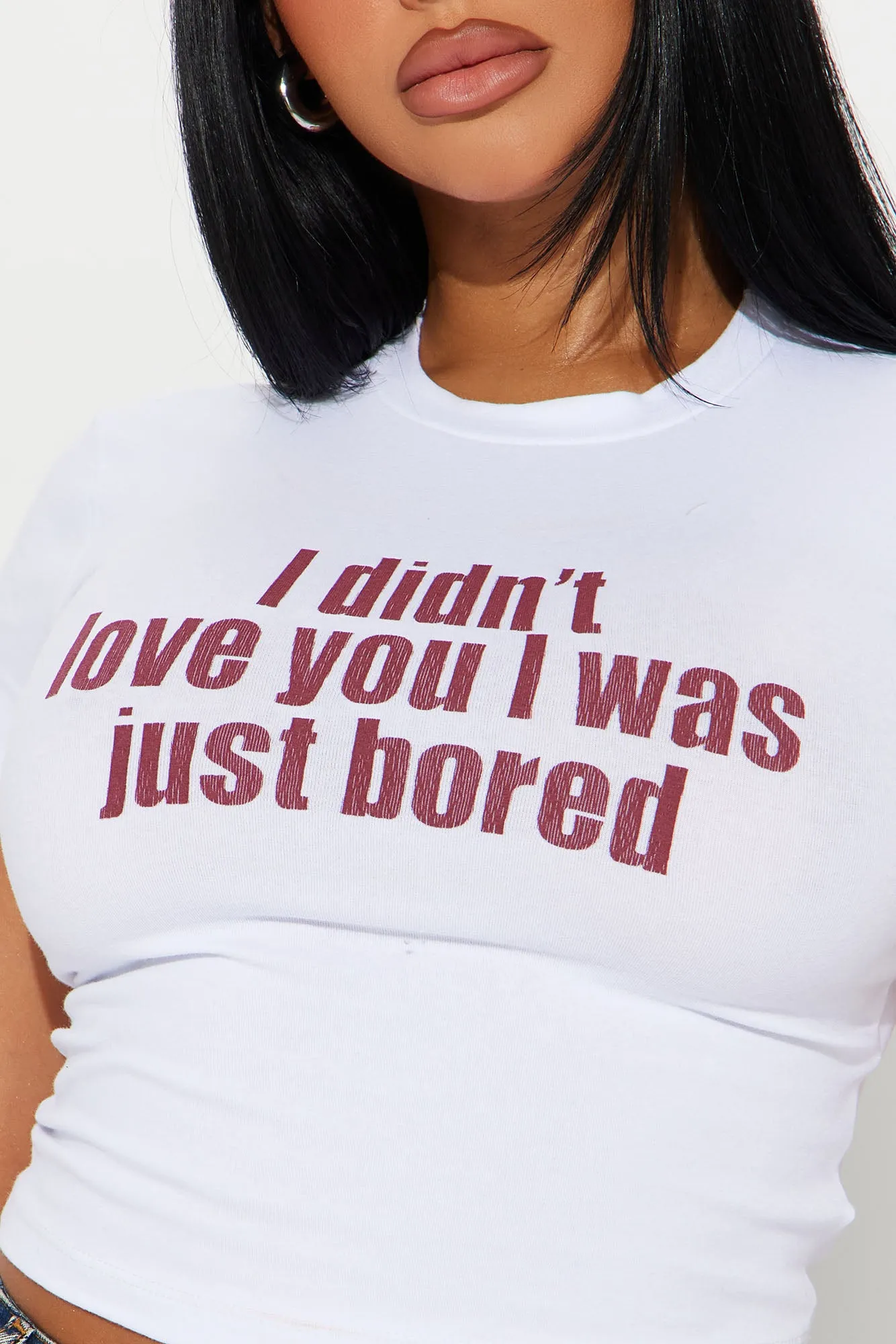 I Was Just Bored Tee - White sold by Fashion Nova product image thumbnail 3