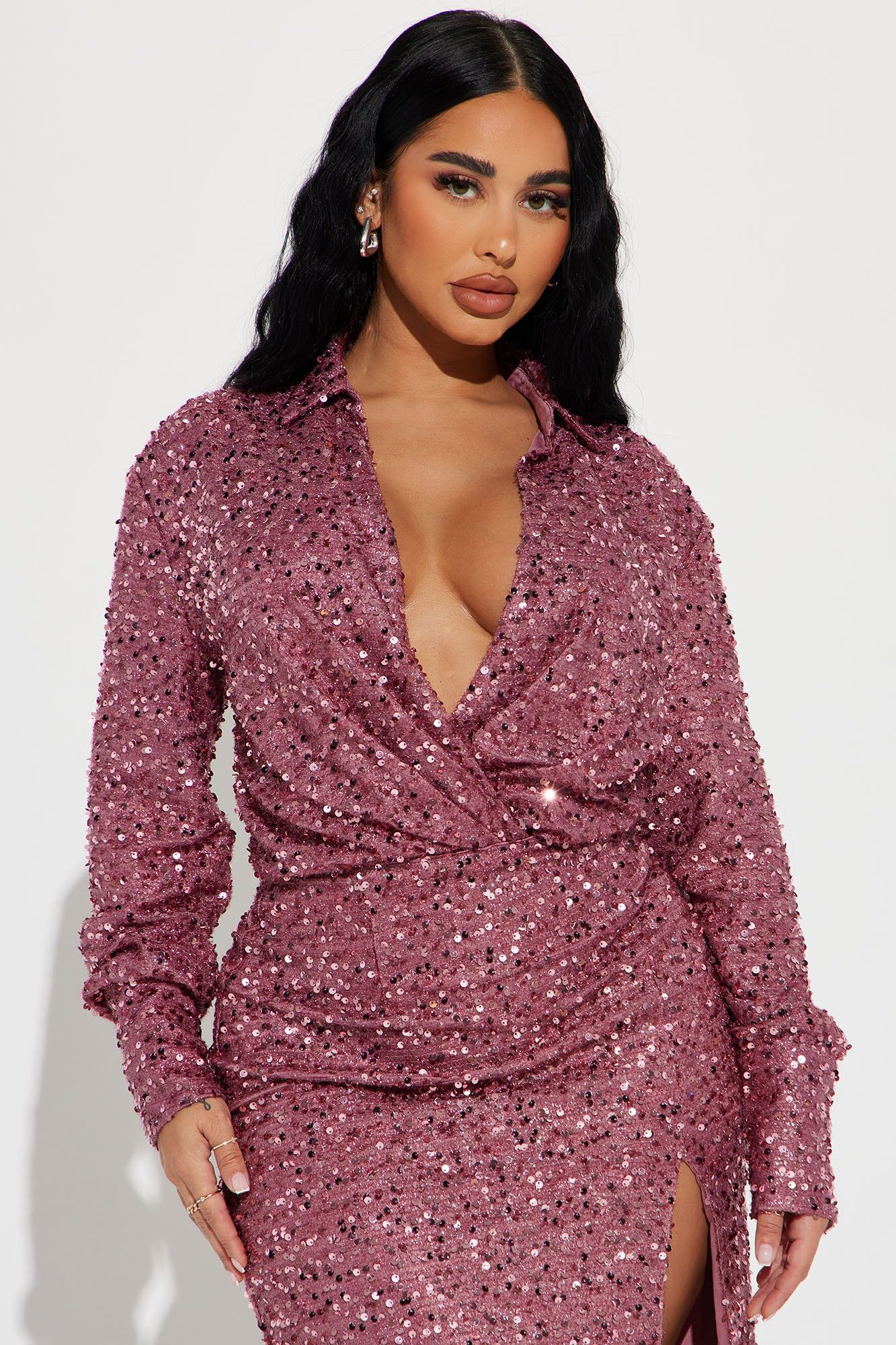 Rain On Me Sequin Skirt Set - Mauve sold by Fashion Nova product image thumbnail 3