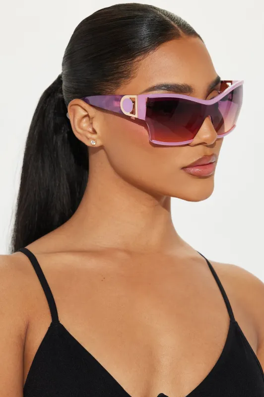 Thinking About Us Sunglasses - Purple sold by Fashion Nova