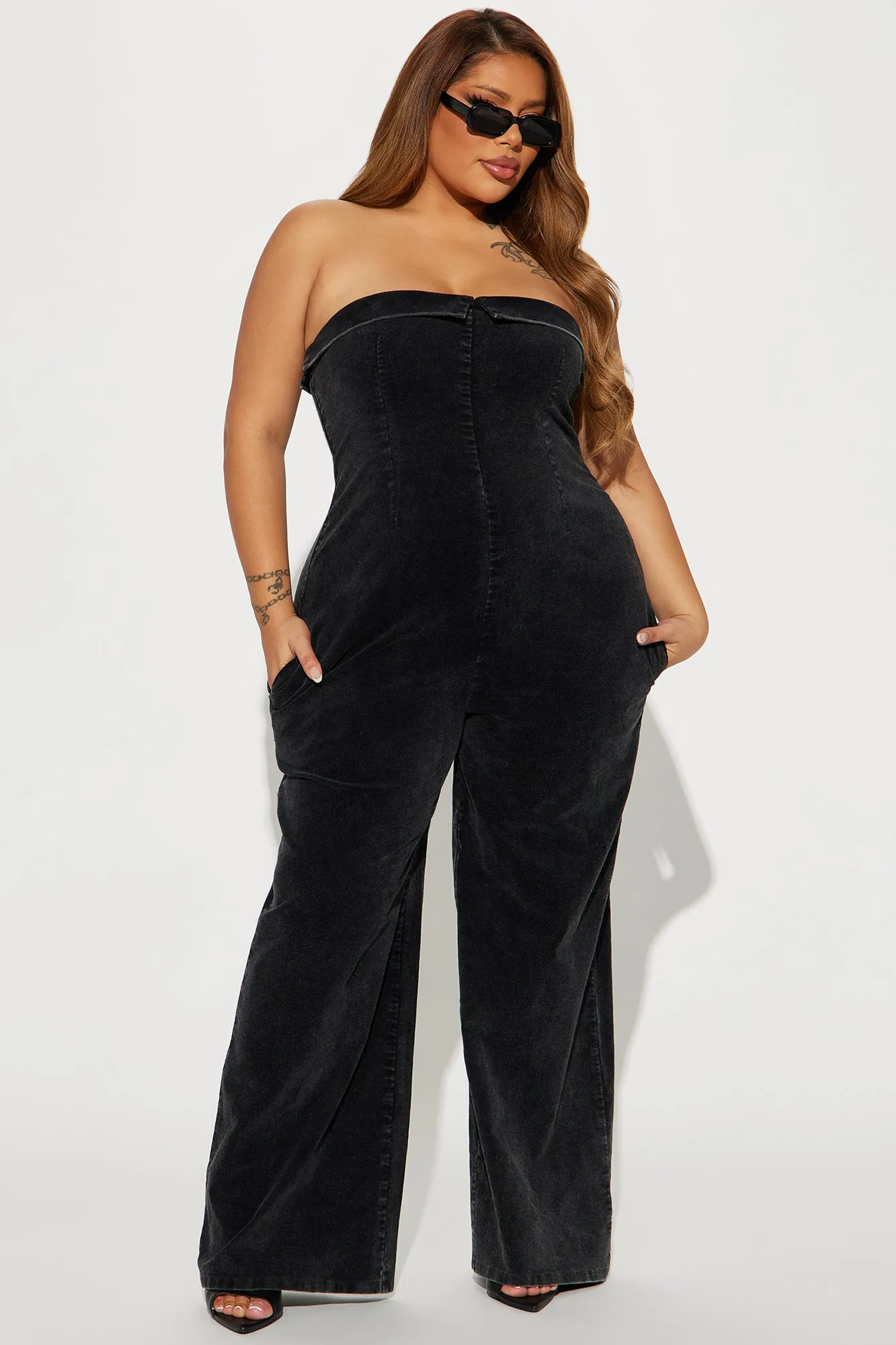 No Explanation Corduroy Jumpsuit - Black sold by Fashion Nova product image thumbnail 4