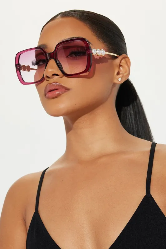 What I'm Doing Sunglasses - Purple sold by Fashion Nova