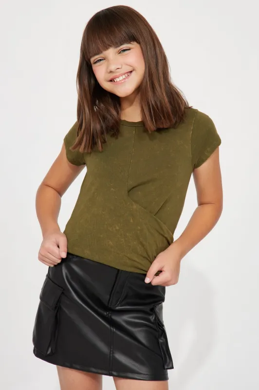Mini Cross Path Cinch Top - Olive sold by Fashion Nova