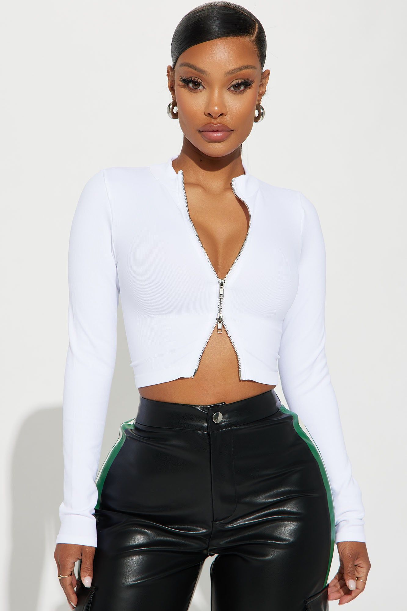 Never Too Faced Top - White sold by Fashion Nova