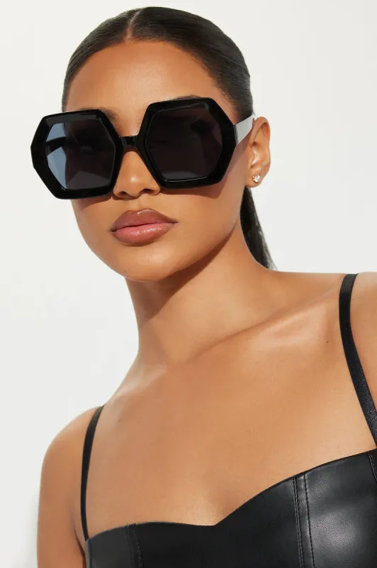 Fair Game Sunglasses - Black sold by Fashion Nova