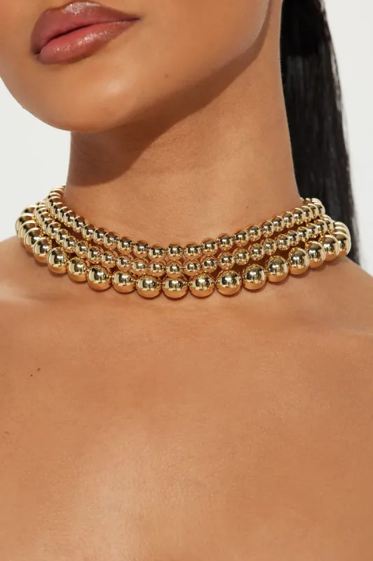 Rock With Me Necklace - Gold sold by Fashion Nova
