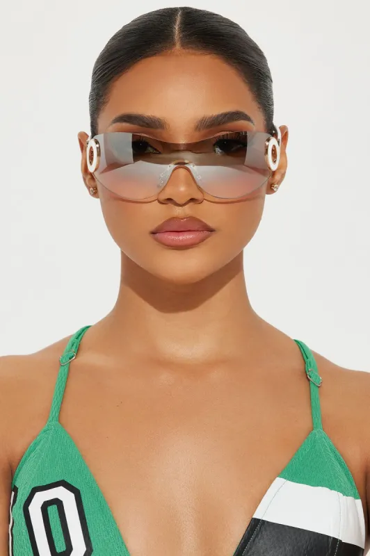 Get With It Sunglasses  - Clear sold by Fashion Nova