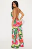 Move Your Body Jumpsuit  - Red/combo sold by Fashion Nova