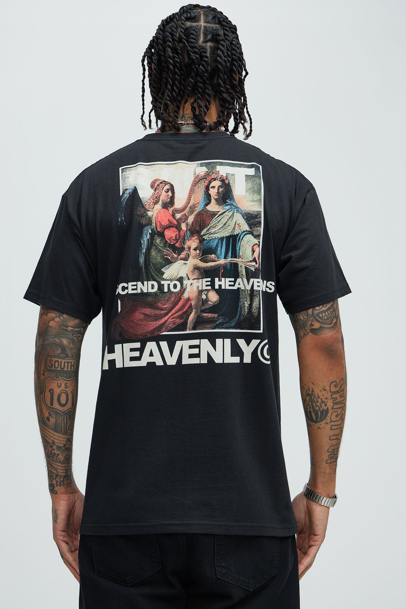 Heavenly Saint Short Sleeve Tee - Black sold by Fashion Nova product image thumbnail 4