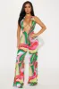 Move Your Body Jumpsuit  - Red/combo sold by Fashion Nova