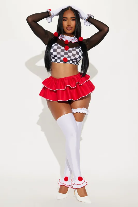 Silly As A Clown 8 Piece Costume Set - Black/combo sold by Fashion Nova