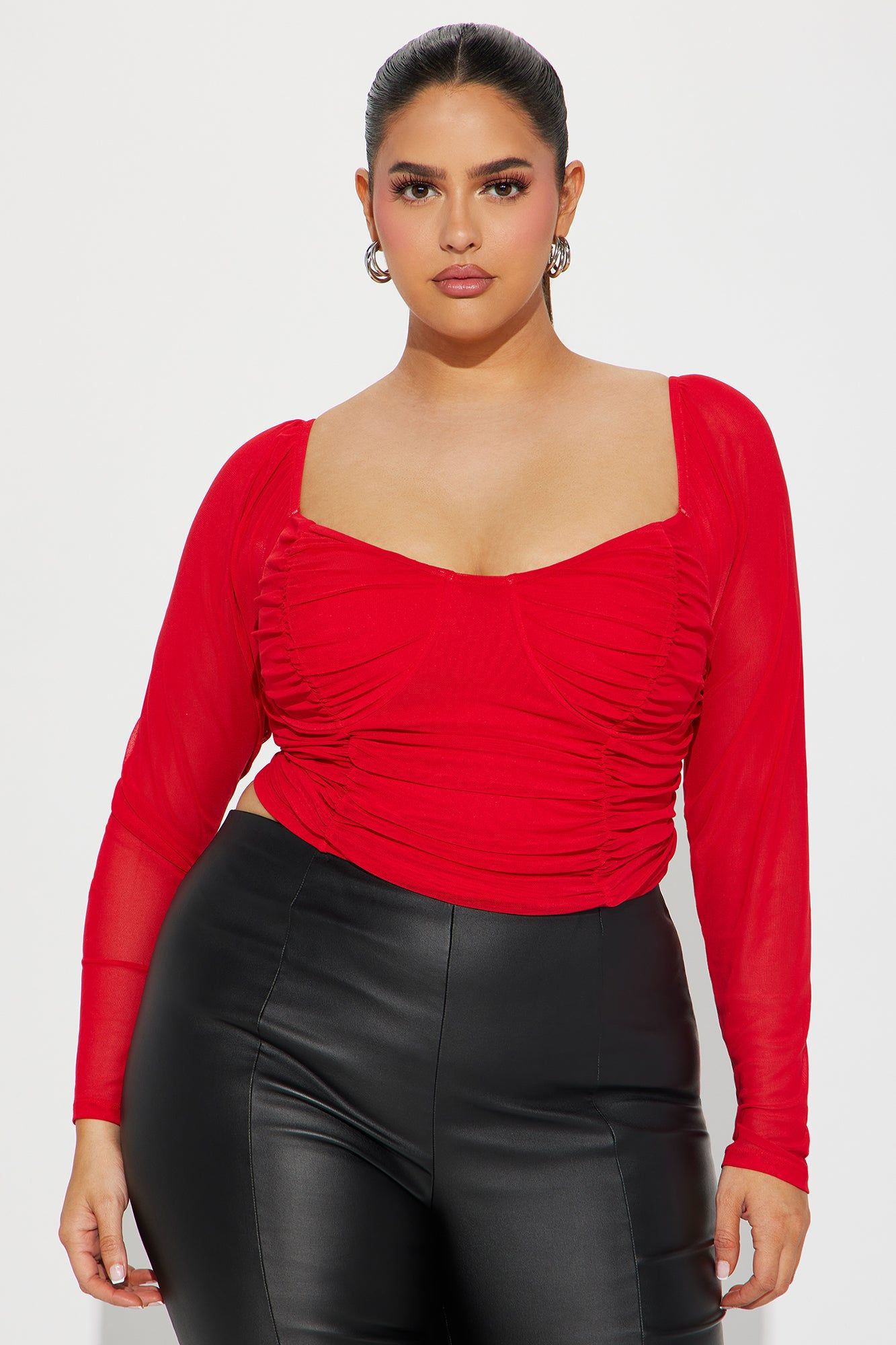 Best You've Ever Had Mesh Top - Red sold by Fashion Nova product image thumbnail 4