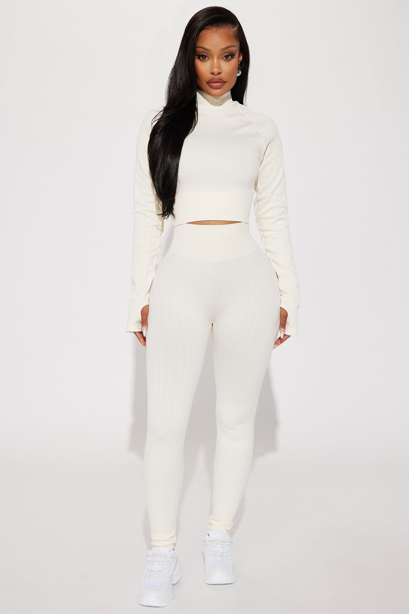 Wonderland Cable Knit Active Top - Ivory sold by Fashion Nova product image thumbnail 2