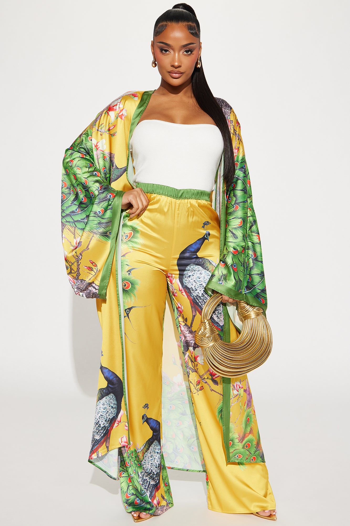 Above Status Satin Pant Set - Multi Color sold by Fashion Nova