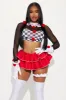 Silly As A Clown 8 Piece Costume Set - Black/combo sold by Fashion Nova