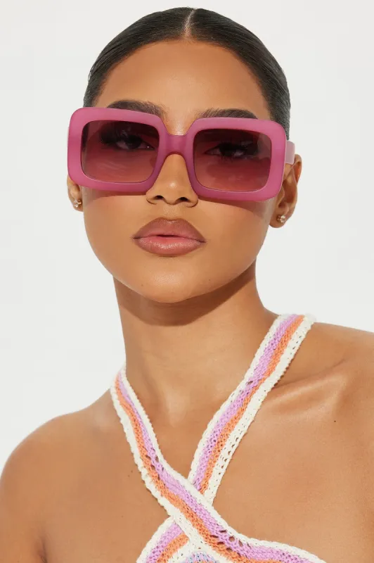 Make It Right Babe Sunglasses - Hot Pink sold by Fashion Nova