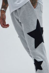Stars Tyson Skinny Flared Sweatpants - Heather Grey sold by Fashion Nova