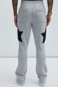 Stars Tyson Skinny Flared Sweatpants - Heather Grey sold by Fashion Nova
