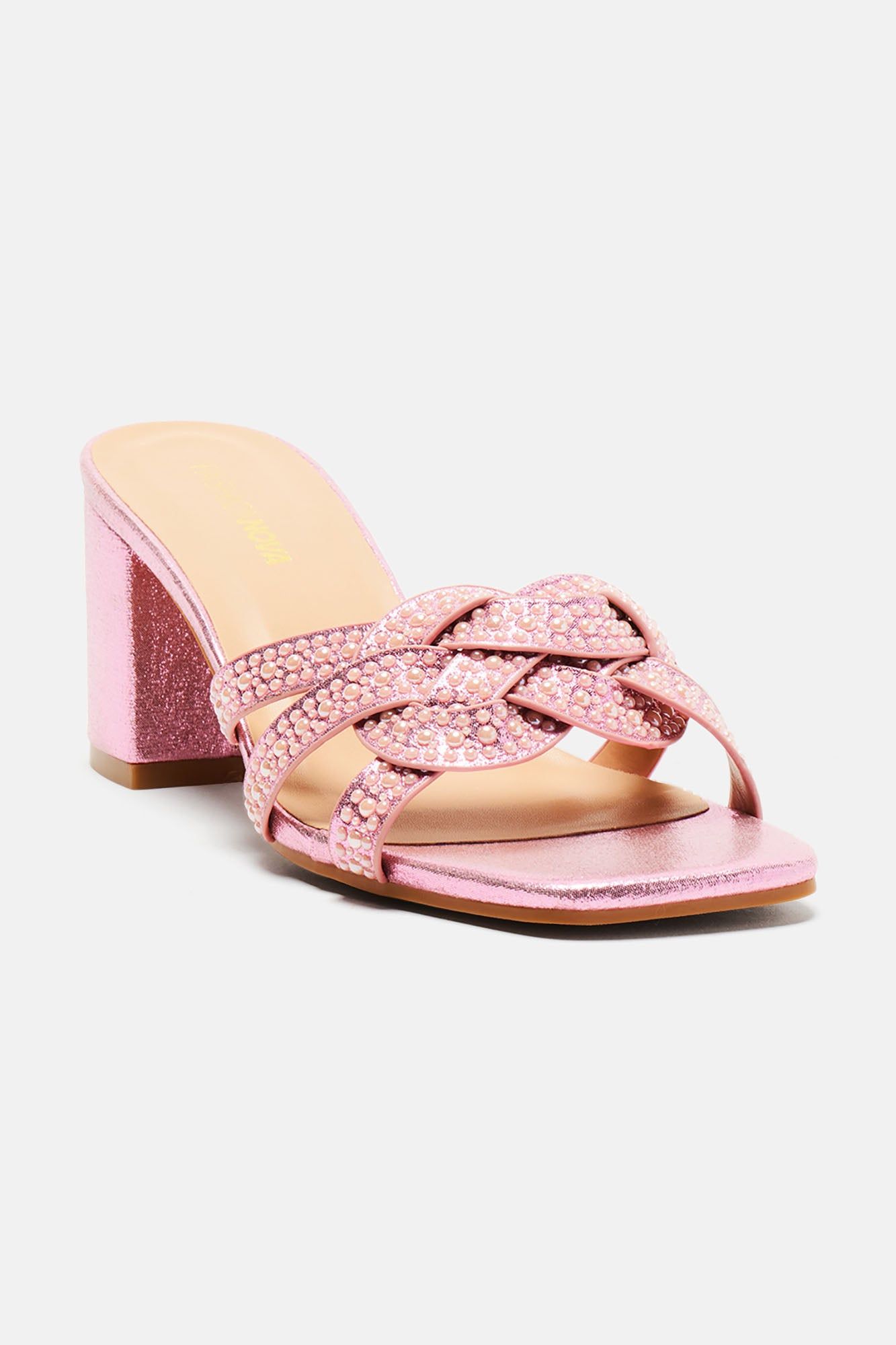 Shauna Pearl Heeled Sandals - Pink sold by Fashion Nova product image thumbnail 4