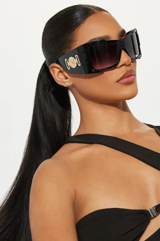 What I've Been Wanting Sunglasses - Black sold by Fashion Nova