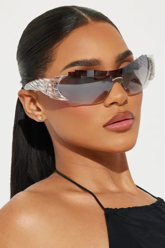 Too Fly Sunglasses - Clear sold by Fashion Nova