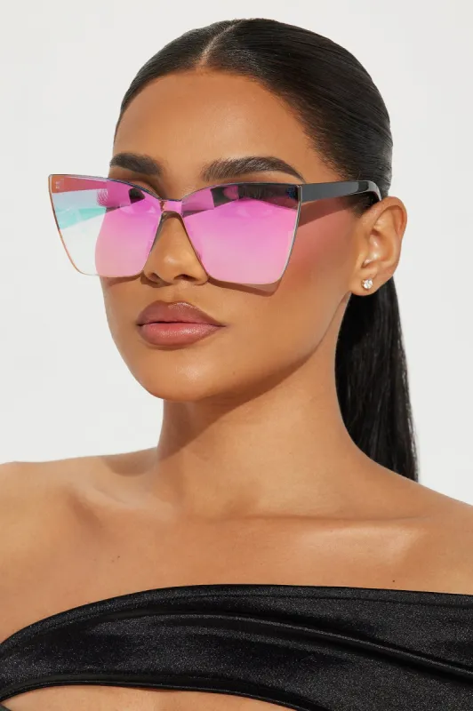 Trophy Treatment Sunglasses - Pink sold by Fashion Nova
