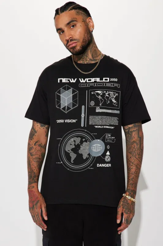 New World Order Short Sleeve Tee - Black sold by Fashion Nova