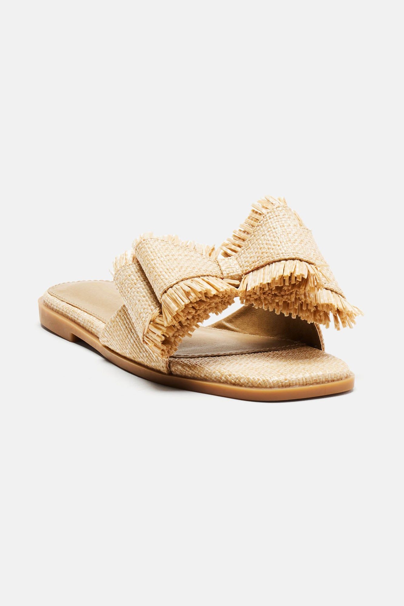 Beach Walk Raffia Sandals - Beige sold by Fashion Nova