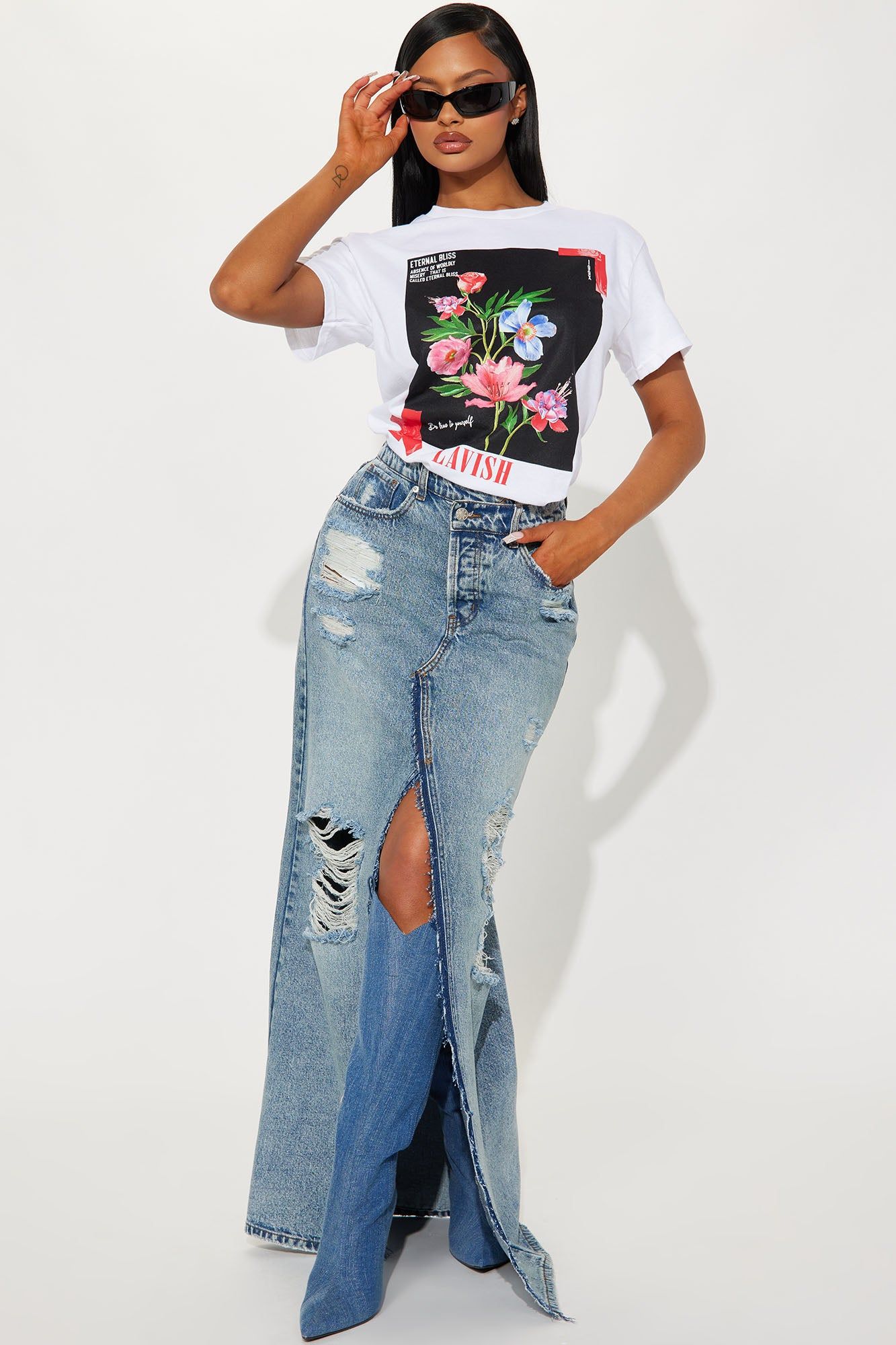 Lavish Life Graphic Tshirt - White sold by Fashion Nova product image thumbnail 2