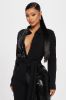 All By Myself Sequin Jumpsuit  - Black sold by Fashion Nova